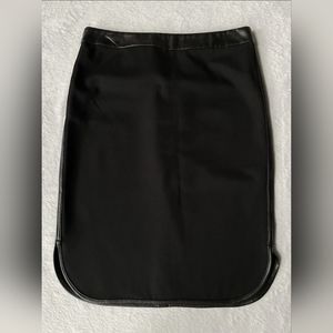 Ann Taylor Loft Women Pencil Skirt Faux Leather Trim
